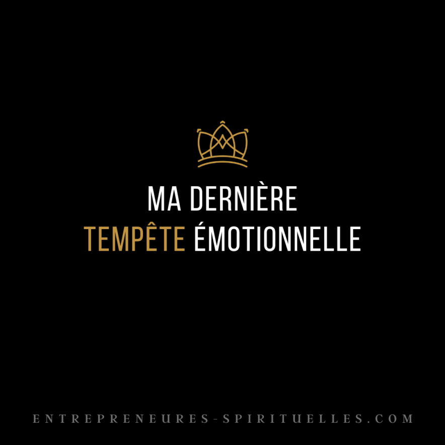 Ma dernière tempête émotionnelle
